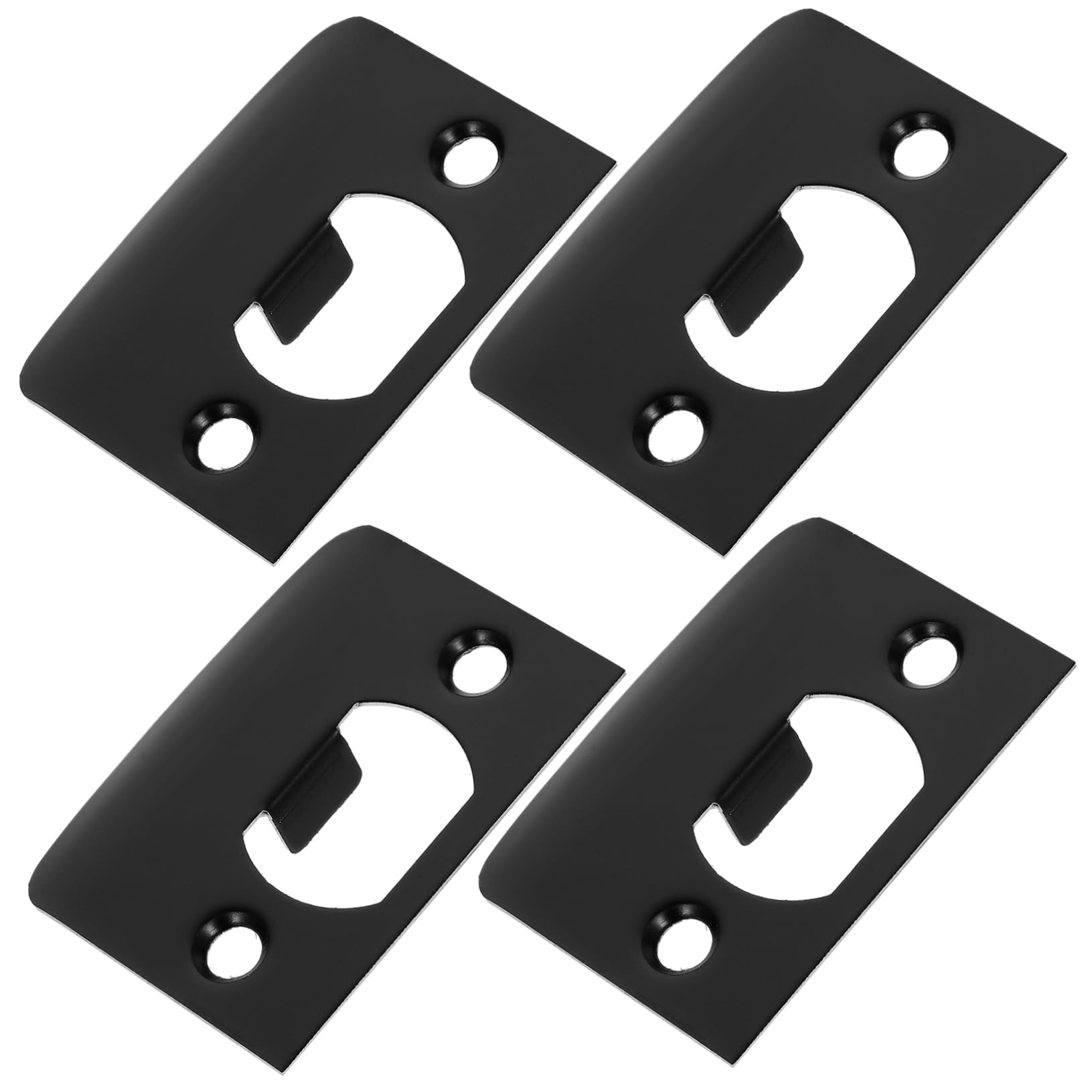 NUOBESTY 20 Pièces Boucle à Ardillon Verrouillable Plaque De Renfort De Porte Plaque De Renfort Pêne Dormant Gâches pour Portes Extérieures des Plaques Métalliques Black Acier Inoxydable