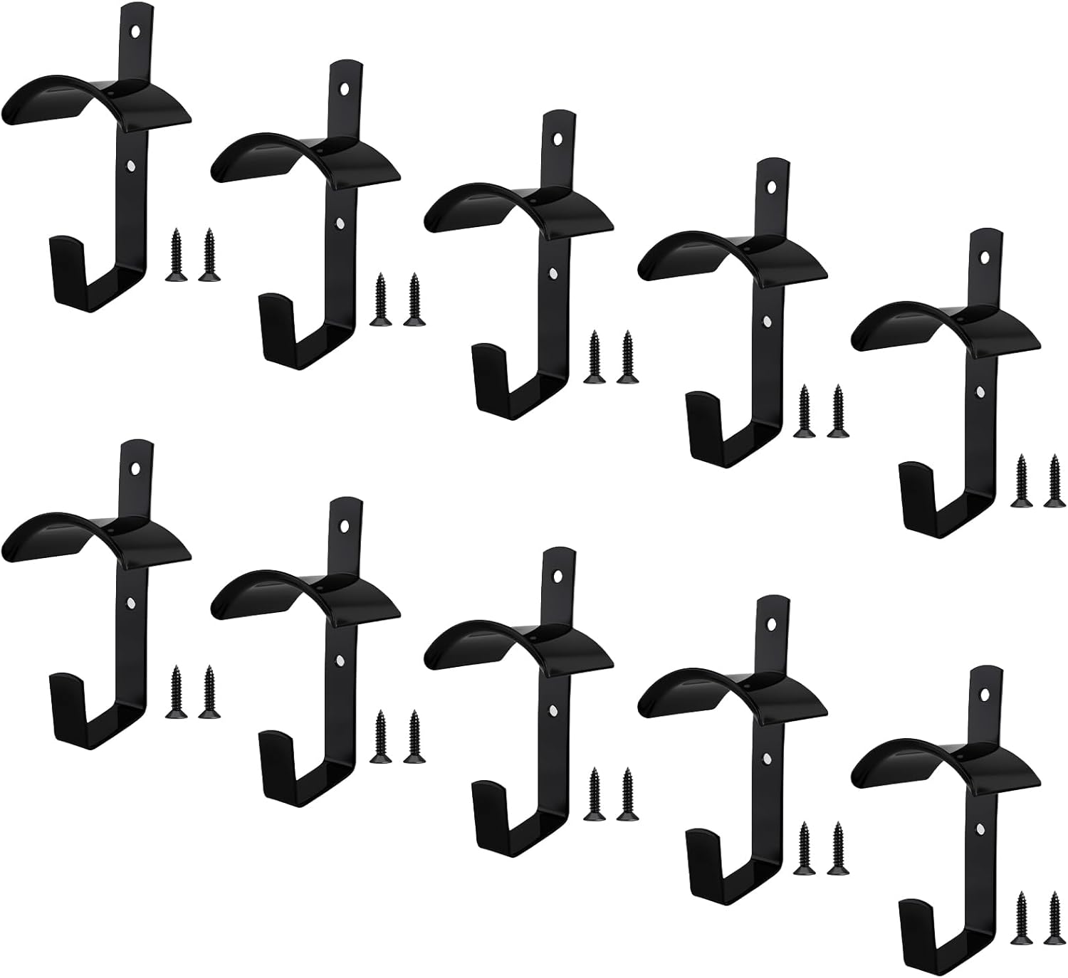 10Pcs Horse Bridle Rack Heavy Duty Wall Mounted Bridle Holder Bridle Hook with Screws for Horse Barn Tack Room