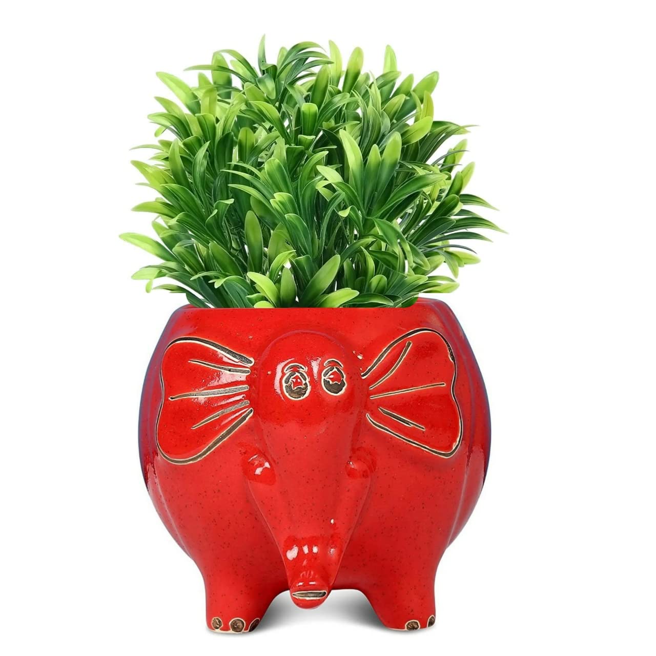 ALGEE Luminescence Baby Elephant Shaped Ceramic Indoor Flower Pot Planter Indoor Outdoor Planter Handicraft Plant Container Set (Ceramic) Red Colour Size 5 INCH Pack of 1 (B0BWKBH4LX) Amazon Price History, Amazon Price Tracker