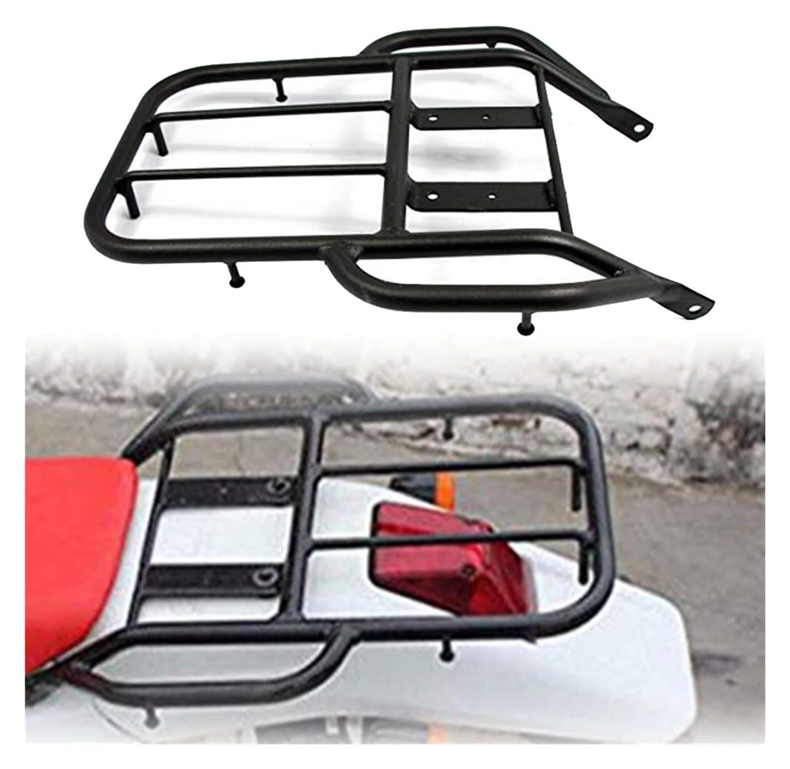para XR250 XR400 1996-2004 Accesorios para Motocicletas Portaequipajes Trasero Soporte De Montaje para Estante Carga con Empuñadura Portapacchi Moto(Silver)