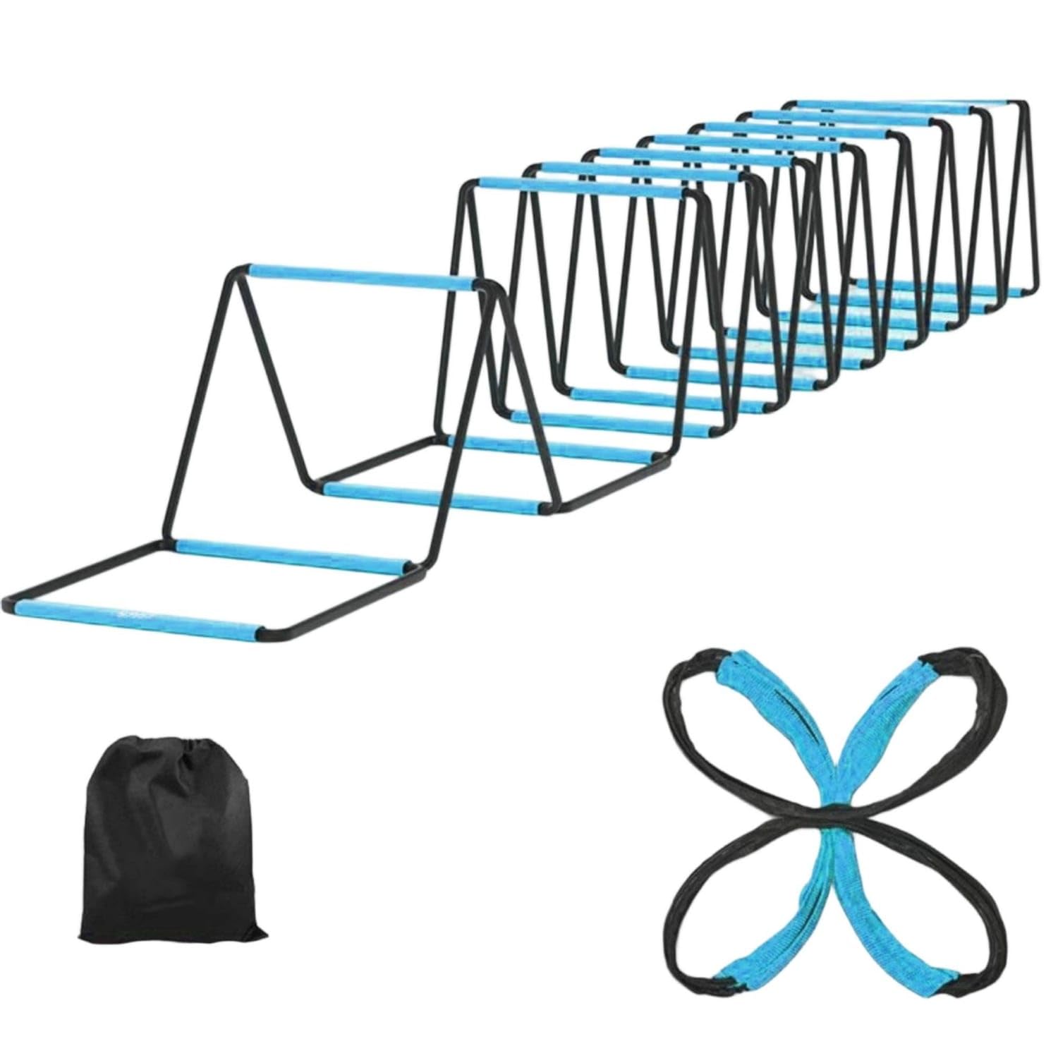 Multi-Shape Agility Training Ladder Storage Bag Steel Light Blue | Construction Versatile Generous Length Complete Package Space-Saving Portability Steel Light Blue-image-47