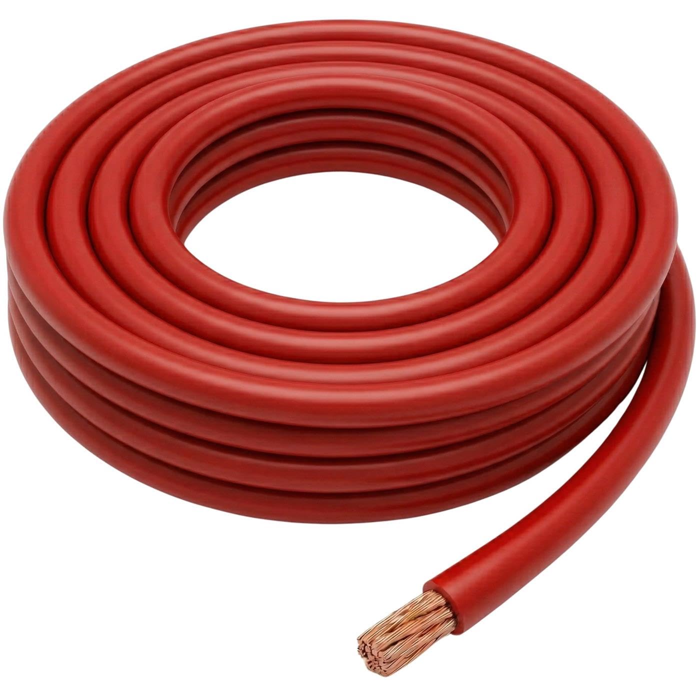 Lumonic 5m FLY Cavo del veicolo 10mm² Rosso | Cavo unipolare a trefoli per autoveicoli | Resistente agli oli e ai carburanti, ritardante di fiamma | Bassa tensione