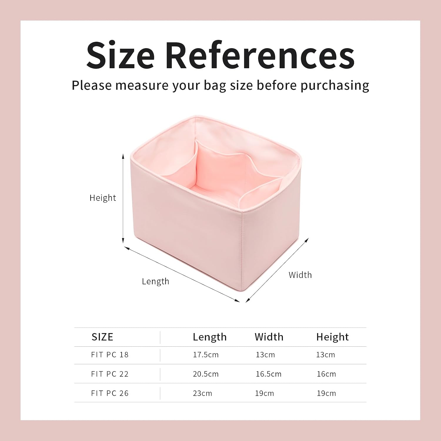 Silk Purse Organizer Insert Fits Hermes Picotin, Luxury Satin Bag Shaper with Divider, Silky Smooth Non-Slip Handbag Organizer for Designer Bags image 2