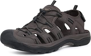 Mens Hiking Sandals Outdoor Sports Summer Beach Fisherman Water Shoes Adjustable Walking Closed Toe Trekking Comfort Casual Breathable Non-Slip Athletic Sandal