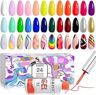 RARJSM Nail Art Gel Nail Polish 8ml Painted Gel Polish Kit 12 Colors Painting Drawing Gel Liner Polish,Pull Line Gel Polish for DIY French Manicure Nail Salon Design,Curing Requires