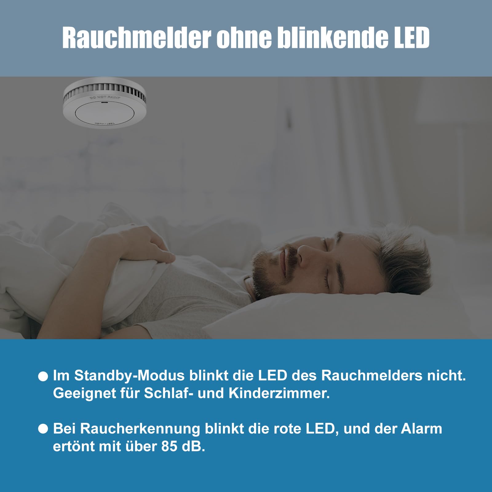 Tüvrheinland Rauchmelder 10 Jahre Batterie Magnethalter Ohne Bohren Feuermelder 4 Stücke EN14604