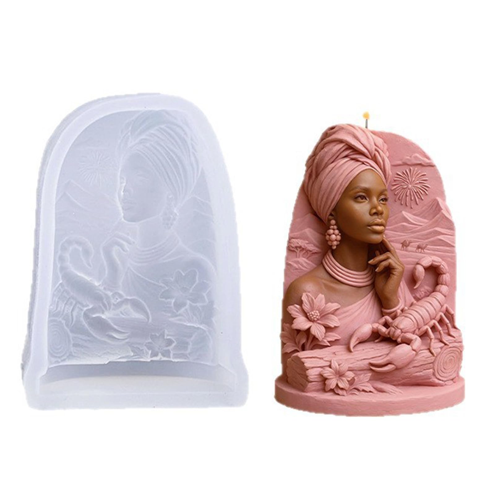 ZEPFJHE Food Grade Silicone Making Featuring Detailed Desert Queens for Creative Projects Silicone Making
