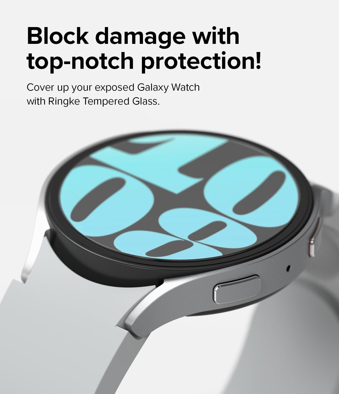 Ringke Glass [4 Pack] Compatible with Samsung Galaxy Watch 6 Screen Protector (44mm), Anti Scratch 9H Hardness Protective Tempered Glass - R6