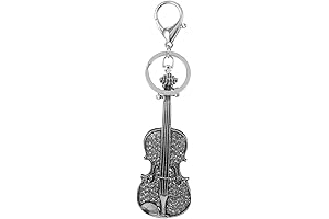 Small Violin Keychain Plays Music - Shiny Violin Keychain