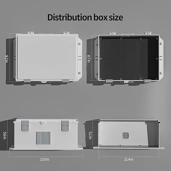 Namunanee Outdoor Electrical Junction Box, ABS Water Resistant Enclosure with Internal Mounting Panel & Hinged Cover (13 H* 9.2 L* 5.6 W)