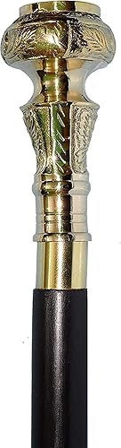 Miniatura 2 de Travelers Compass Gentleman - Bastón para caminar, 36 pulgadas, mango de latón y bastón de madera dura, mango victoriano, mango de brújula de madera