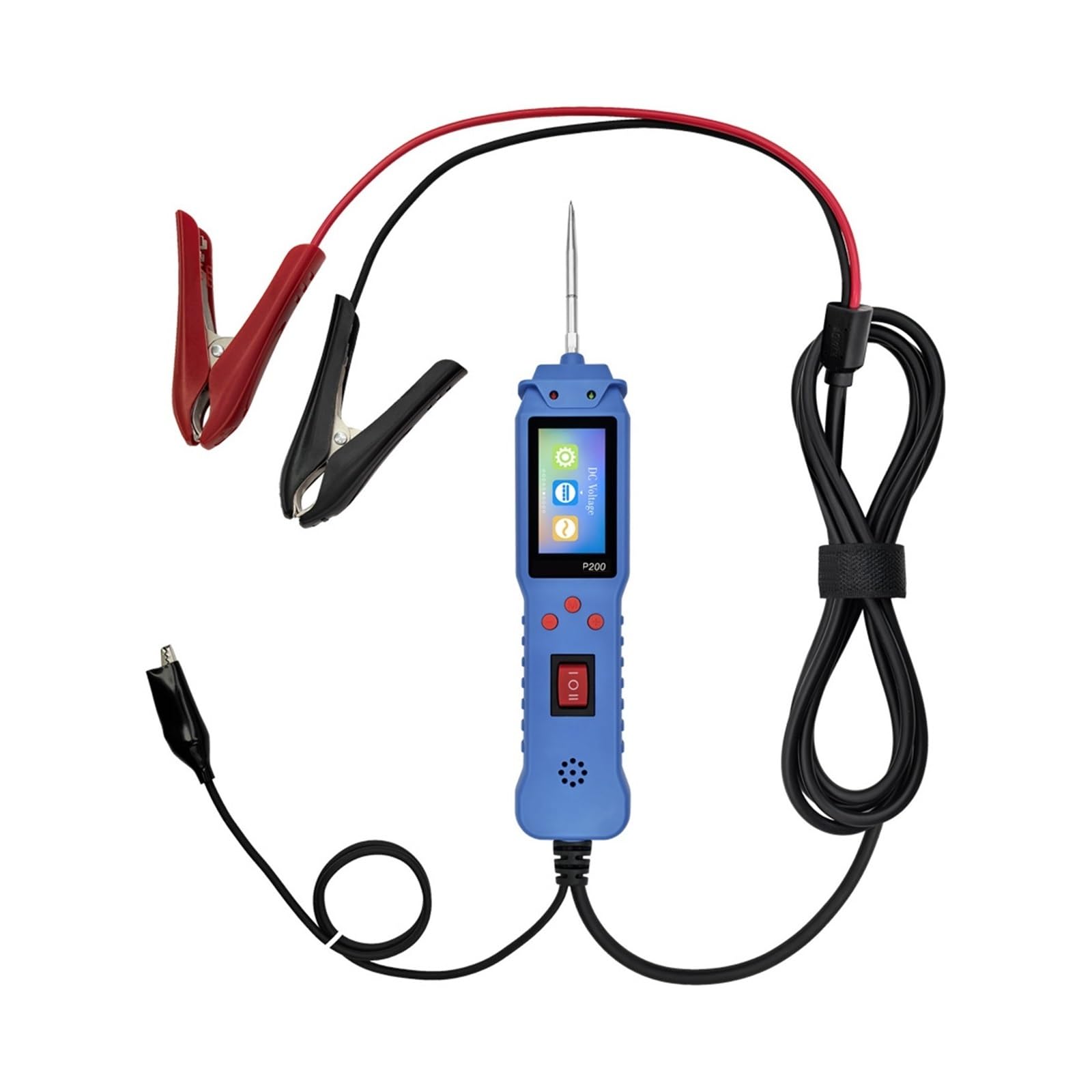 12 24V P100 P200 Tester obwodów samochodowych Sonda obwodu zasilania Tester elektryczny Narzędzie do testowania ciągłości napięcia lampy Kabel 2M(Blue 2m cable)