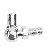 Vista 2 de Heyiarbeit Rodamiento de bolas de extremo de varilla con perno, rosca hembra M8 0.315 in mango redondo diámetro A3 tono plateado