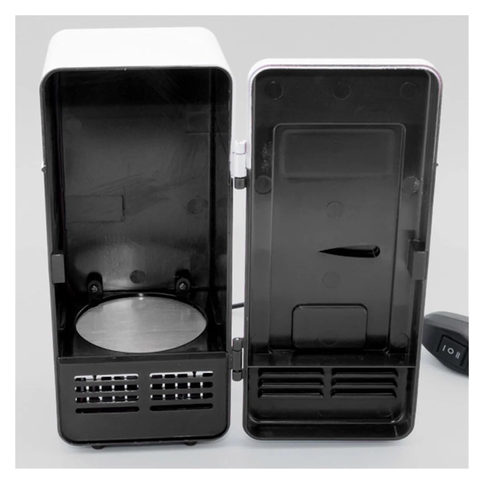 Mini refrigerador for automóvil, Calentador de Agua for vehículo, refrigeración, Modos duales, Mini refrigerador, Viajes, Picnic, USB, latas de Bebidas, hielera(Black)