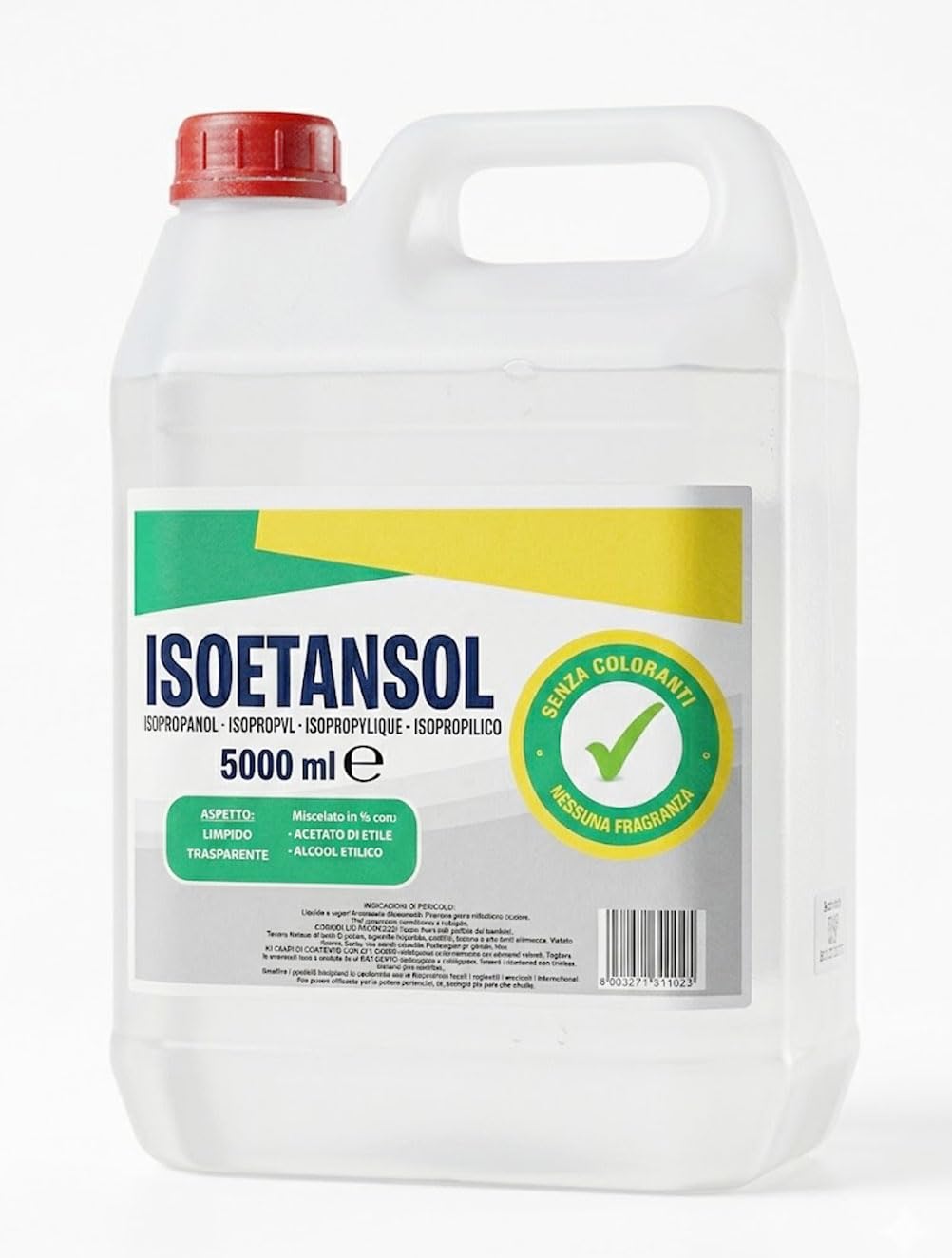 3x5 IPA ISOETANSOL 100AE, Isopropanolo, Alcool Isopropilico, Pulizia Stampanti 3D, Elettronica, Detergente per Vaschette ad Ultrasuoni, Multiuso -15 LITRI