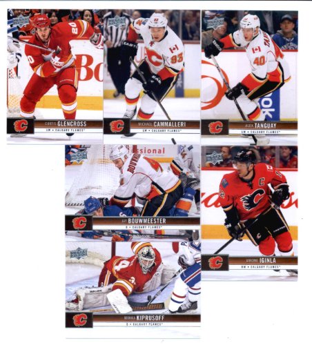 2012-13 Upper Deck Calgary Flames SERIES 1- Veteran Team Set- 6 NHL Trading Cards Including- Kiprusoff, Tanguay, Bouwmeester, Cammalleri, Glencross, Jarome Iginla
