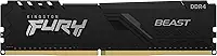 KF432C16BB/16 - Memória de 16GB DIMM DDR4 3200Mhz FURY Beast 1,35V 1Rx8 288 pinos para desktop/gamers, Preto