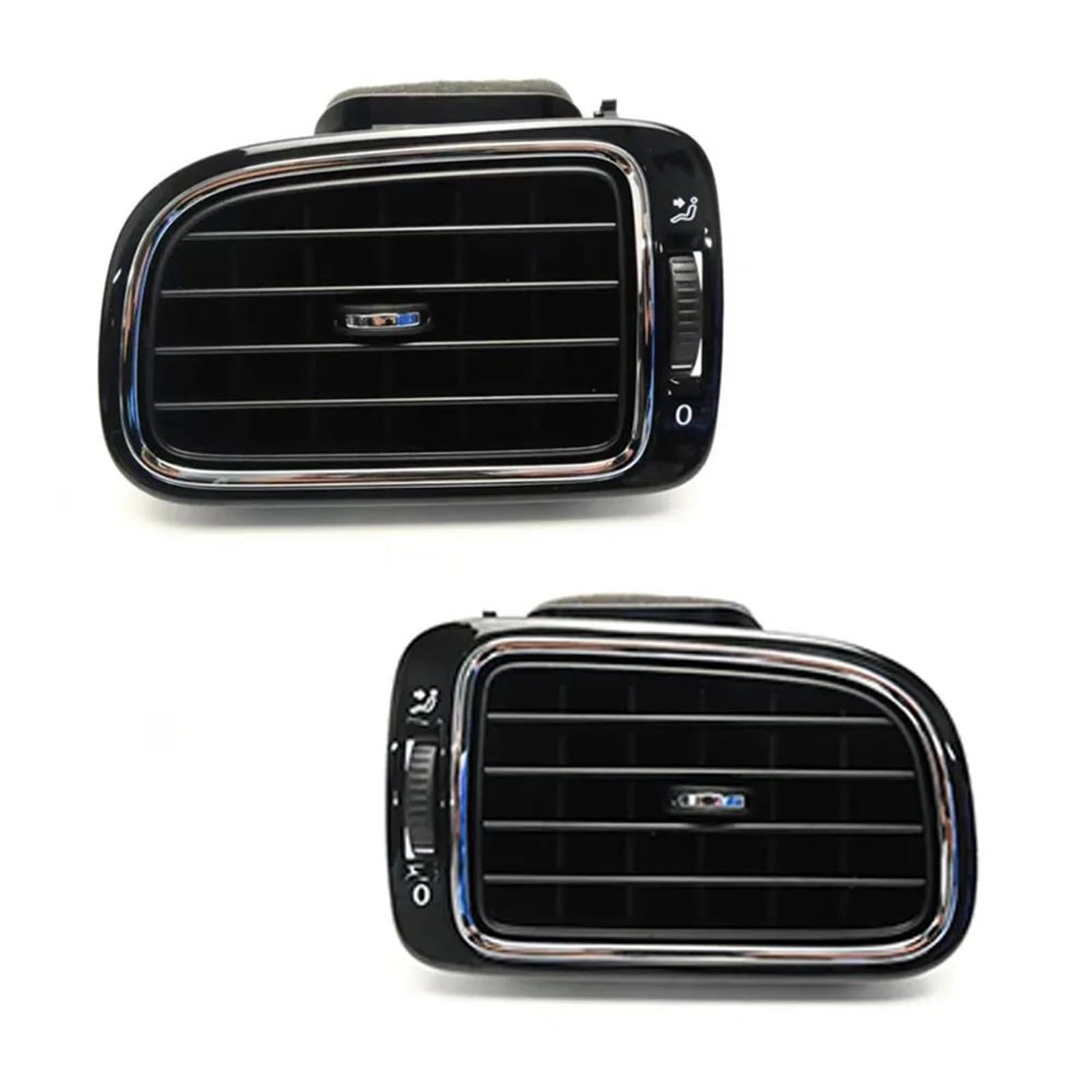 Ohocean One Color For Vw For Polo 2011 2012 2013 Car Bright Black Central Dashboard Ac Air Outlet Chrome Vent 6Rd819728 Car Conditioner Outer Vent Air(Left-Right)