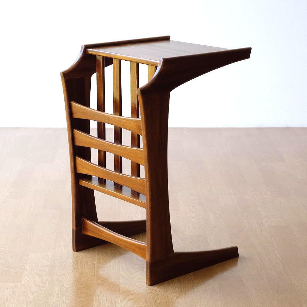 スタイリッシュ木製サイドテーブル　マガジンラック付 楽天市場】サイドテーブル 6台セット 高さ50cm マガジンラック 木製