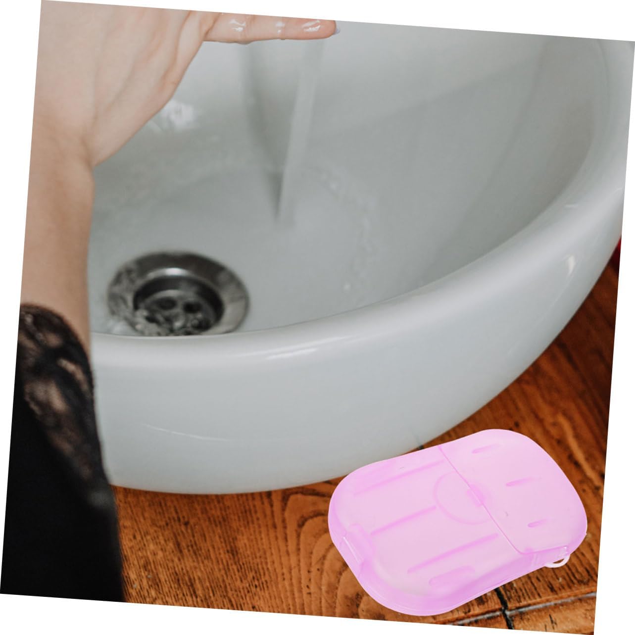 VICASKY Portable Travel Soap Sheets Lightweight Hand Wash Soap Slices for Camping Outdoor Use Easy to Materials Convenient Cleaning