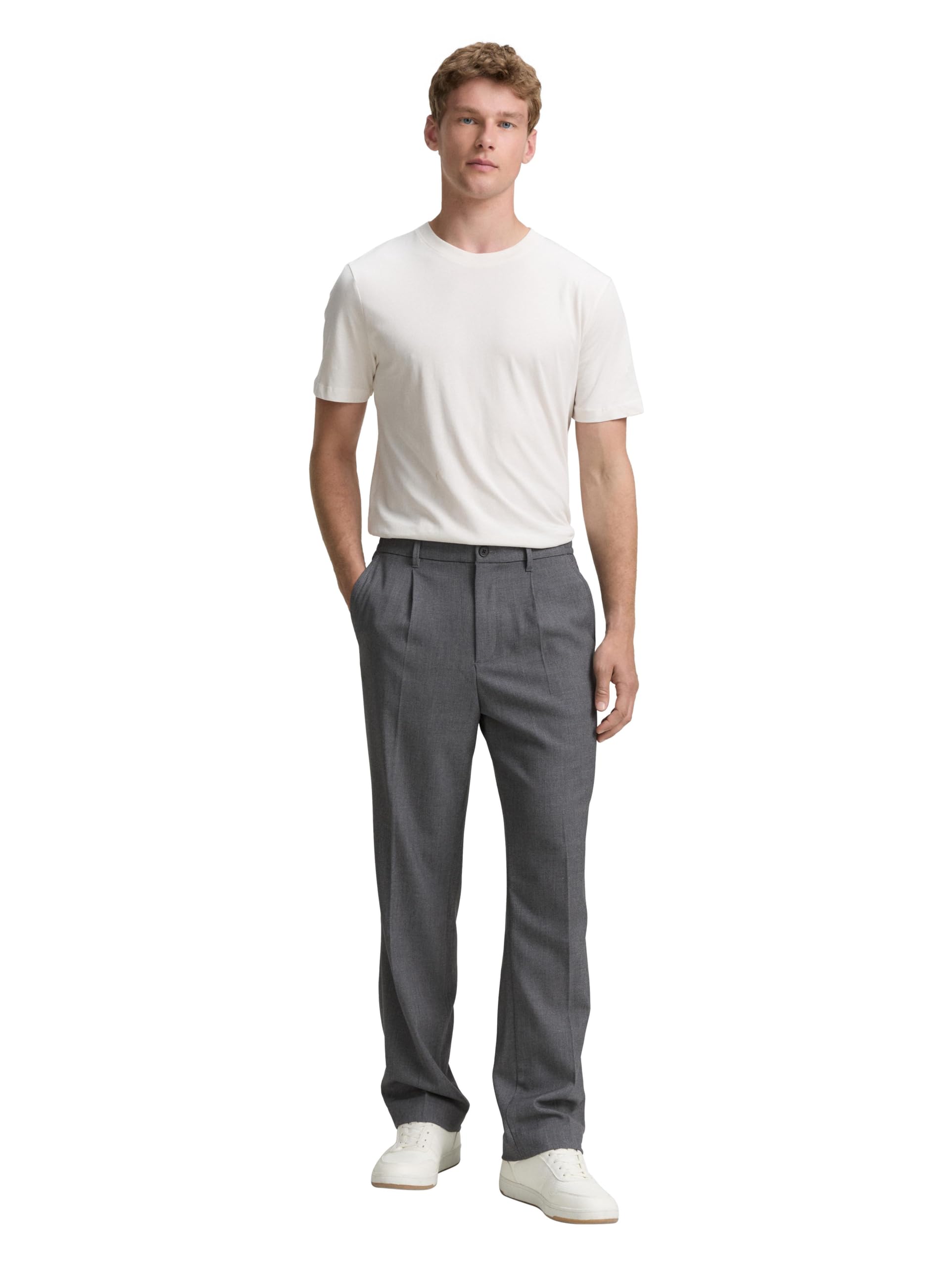 TOM TAILOR Denim Herren TTLoose Chino Hose mit Bügelfalte