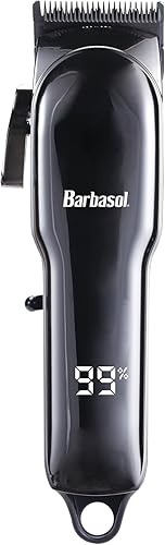 Miniatura 5 de Barbasol Cortapelos recargable, cortadora de pelo profesional y doméstica para hombres, cuchillas de cerámica de bajo calor sin óxido, 6 peines de