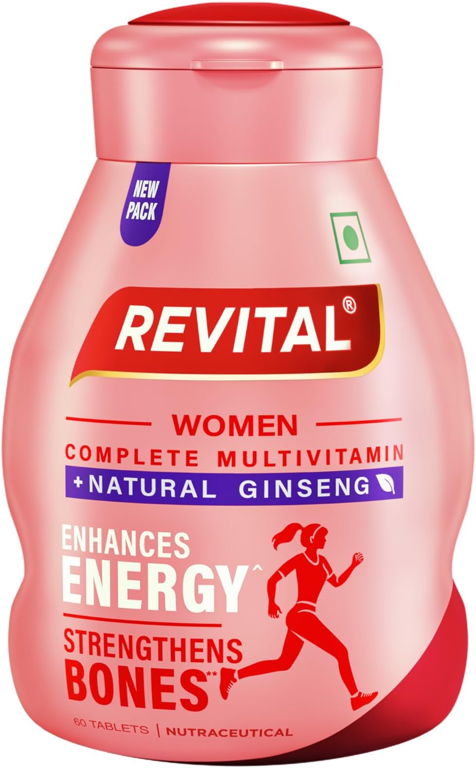 For Women With Multivitamins, Calcium, Zinc & Natural Ginseng For Daily Immunity Strong Bones, And Enhances Energy Level - 60 Tablets