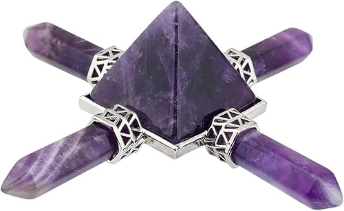 Miniatura 10 de Rockcloud - Pirámide generadora de energía elaborada de piedras y cristales con propiedades curativas para Reiki