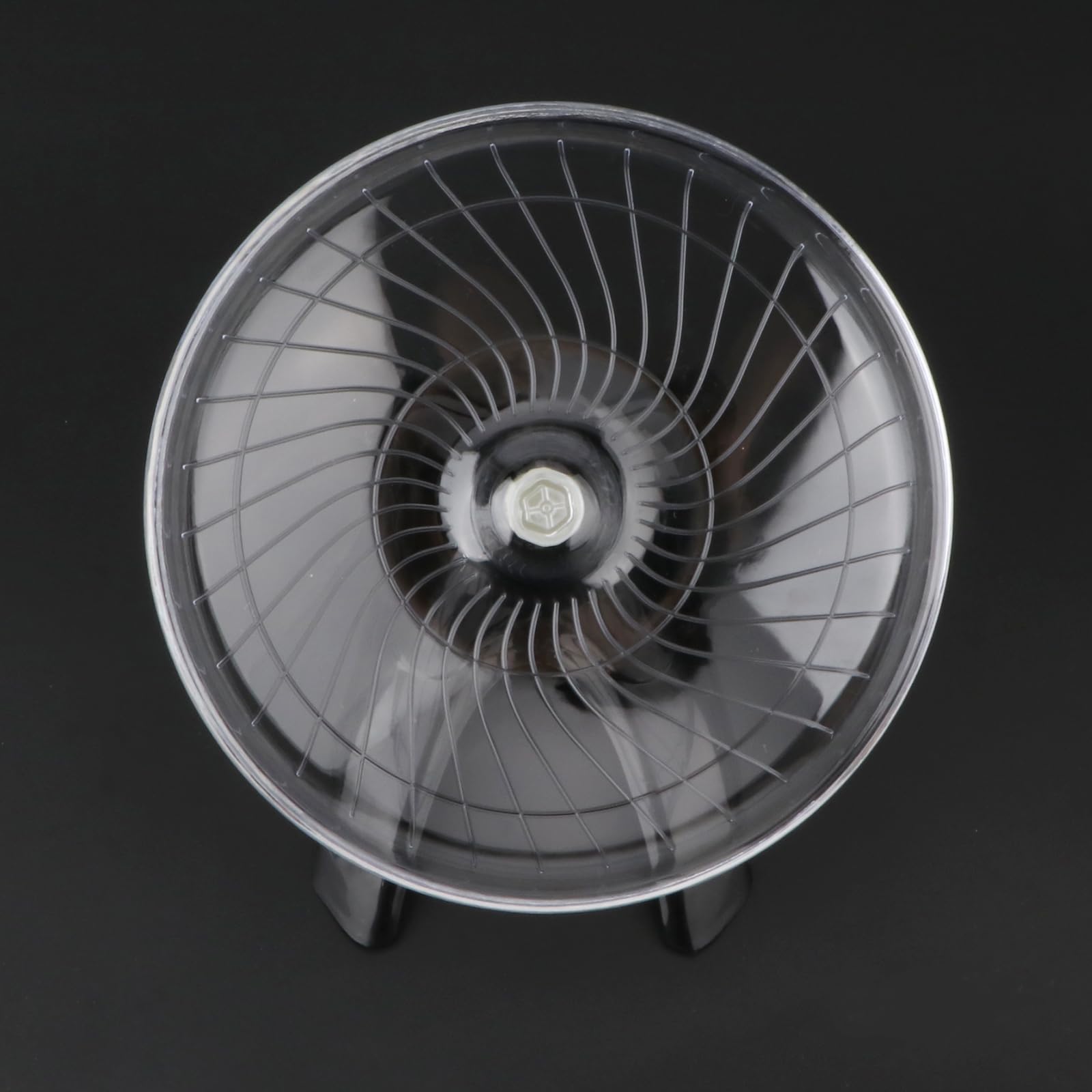 Reshiho Hamster Wheel Silent Hamster Exercise Wheel Running Spinner Hamster Flying Saucer for Hamsters Gerbils Mice and Other Small Pets (Black) - image 3