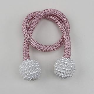 Cusstally 1 Paquete de Correa magnética for Cortina, Accesorio de Cuerda for Barra Colgante, Color Rosa Decoración del hogar (Color : Rosa)
