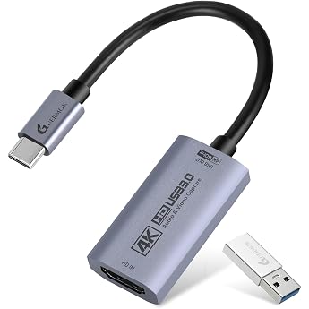 guermok hdmi video capture card 4k@60fps 1080p@240fps usb 3.0 hdmi to usb a/c recording card for streaming compatible with pad switch 2/1 ps 5/4 quest 3 macos windows obs camera