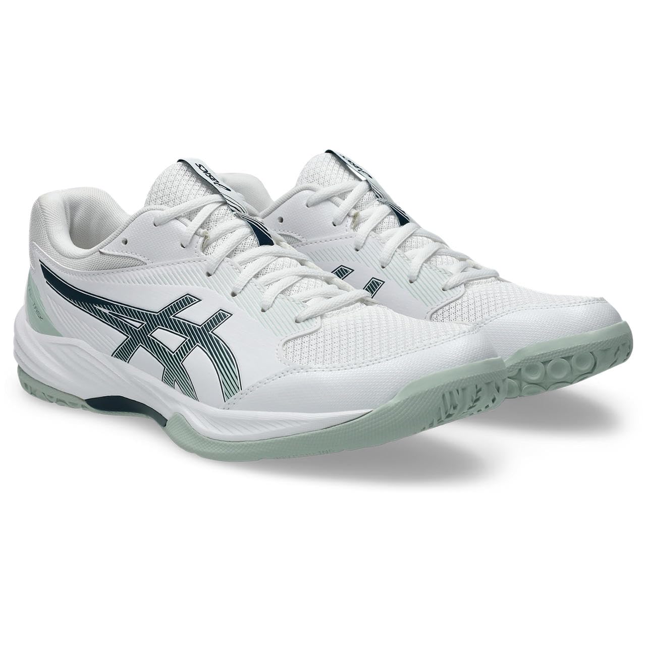 ASICS Men's Gel-Task 4 Sneaker, White Tranquil Teal, 7.5 UK