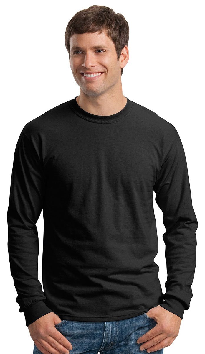 Gildan Ultra Cotton 6 oz. Long-Sleeve T-Shirt (G240)- BLACK,XL [Apparel]
