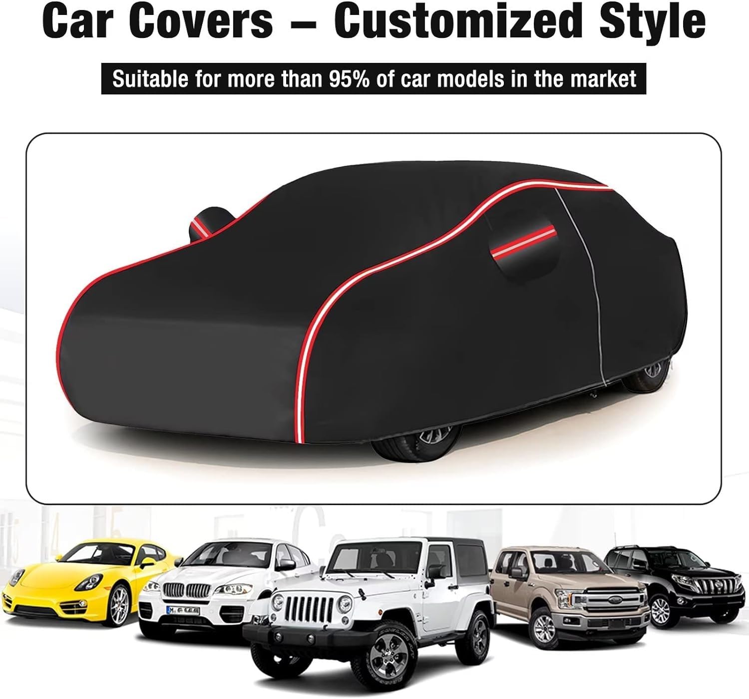 Housse de Voiture pour Nissa𝘯 Kicks 2018 2017-2020 (429.5 x 176 x 158.5cm),Protège des Taches,Imperméable à la Pluie, à la poussière, au Soleil et aux UV,Housse de Voiture Durable