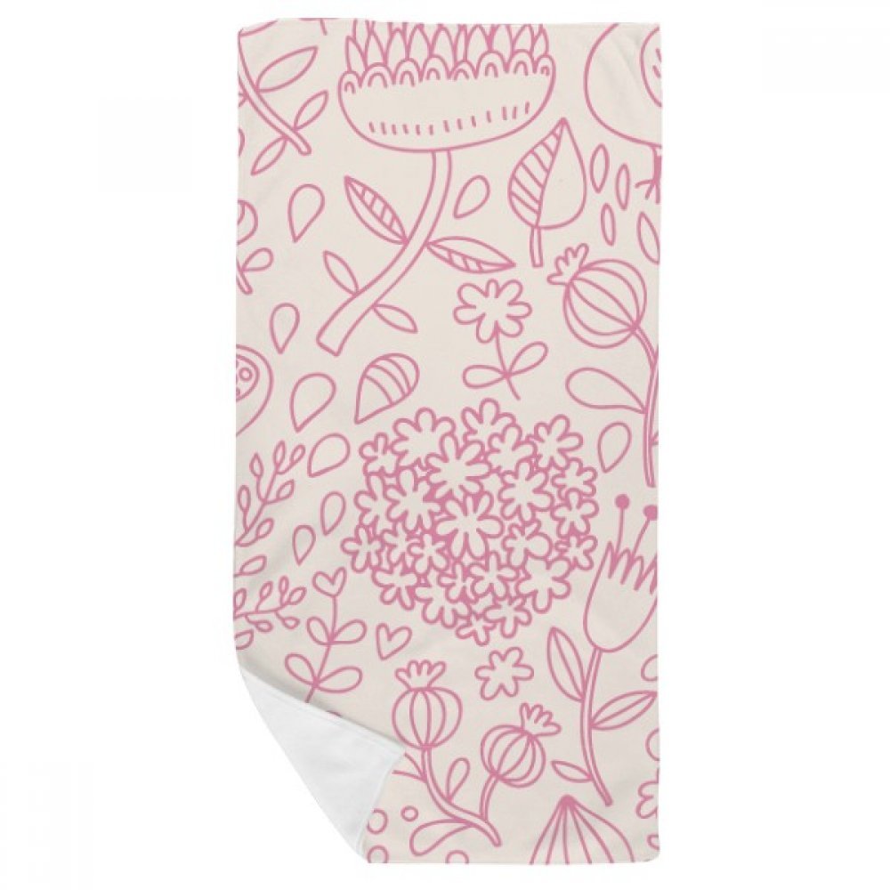 Gant de toilette de bain doux motif peinture florale 35x70