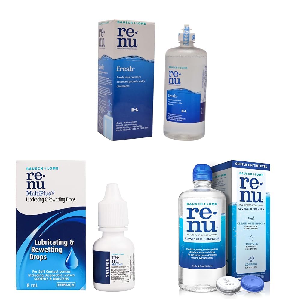 Buy ReNu Bausch & Lomb Fresh Multipurpose Cleaning Solution, 500 ml & Bausch & Lomb Rewetting