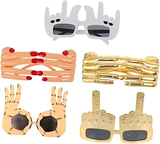 5 Pçs Óculos De Dedo Adereços De Baile De Formatura Óculos De Baile Óculos De Disfarce Óculos De Halloween Óculos De Sol De Festa Engraçado Adereços Malucos Adereço De