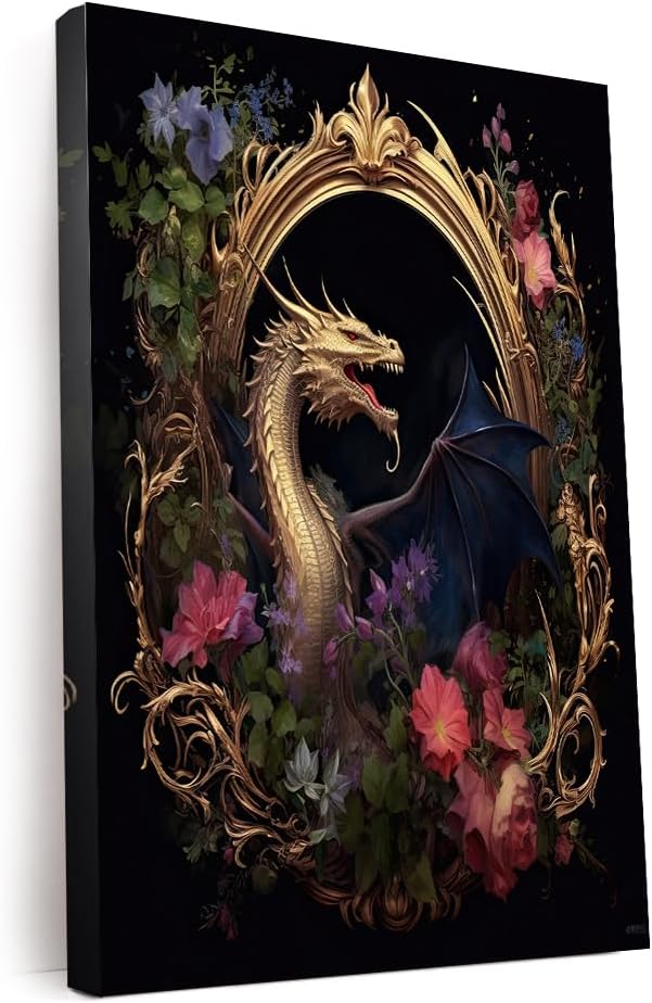 CanvasWis Dragon Dreams Design 2 Printed Canvas Wall Art, Perfect for Home Decor, Gifts & Keepsakes, Ready to Hang