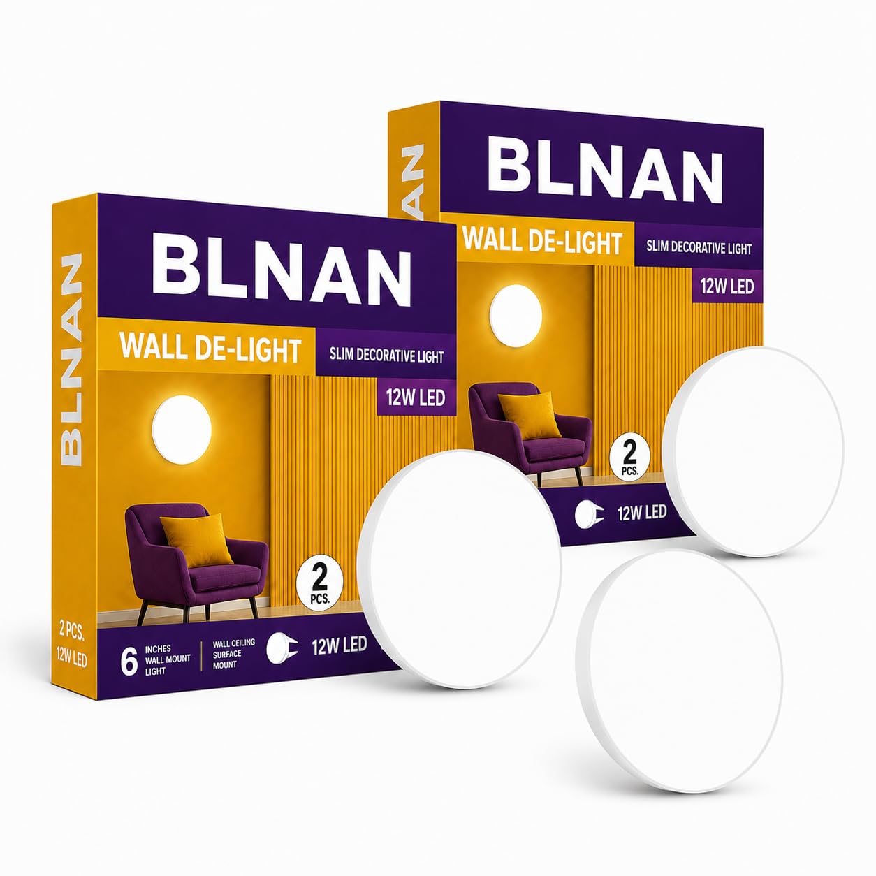 BLNAN Motion Sensor LED Light Sensor Light for Home Indoor with Rechargeable Battery, Wireless Lights for Wall and Cabinet Light for Wardrobe Light Kitchen Cupboard and Hallway Use (White, 2 Pc)-image-12