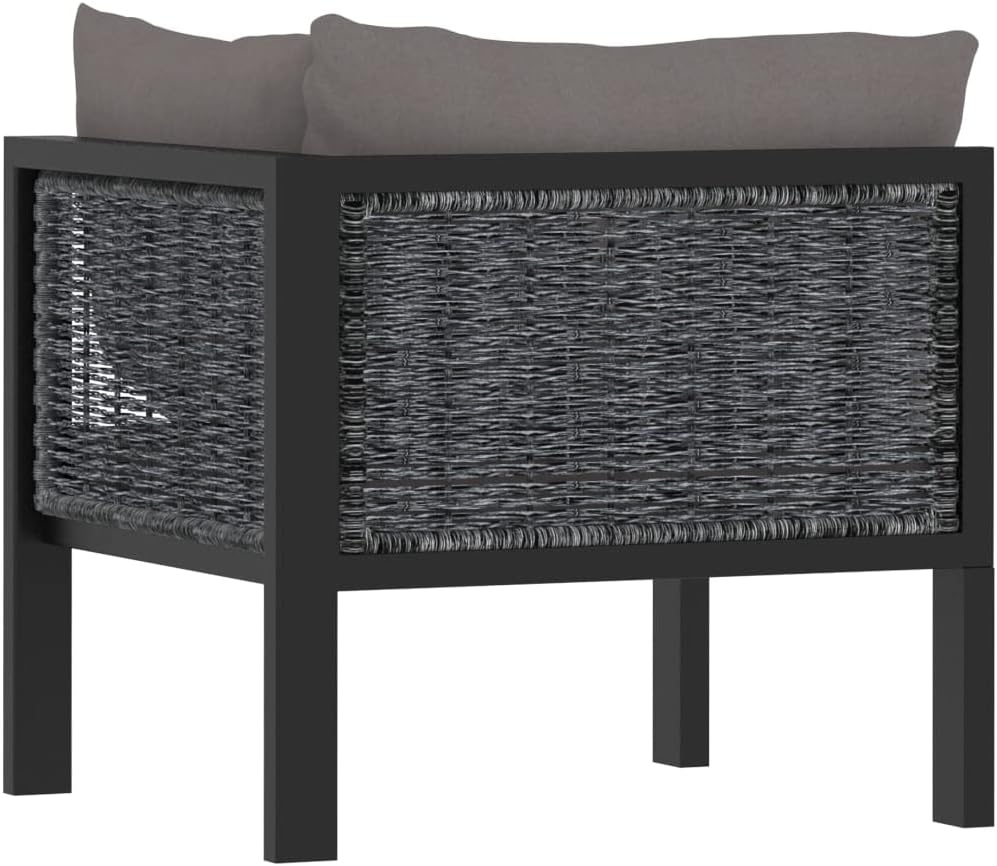 Sectional Corner Sofa with Left Armrest,Outdoor Patio Furniture,Outdoor Lounge Sofa,All-Weather Outdoor Combination Sofa,for Decks,Porches,Backyard,Poly Rattan Anthracite