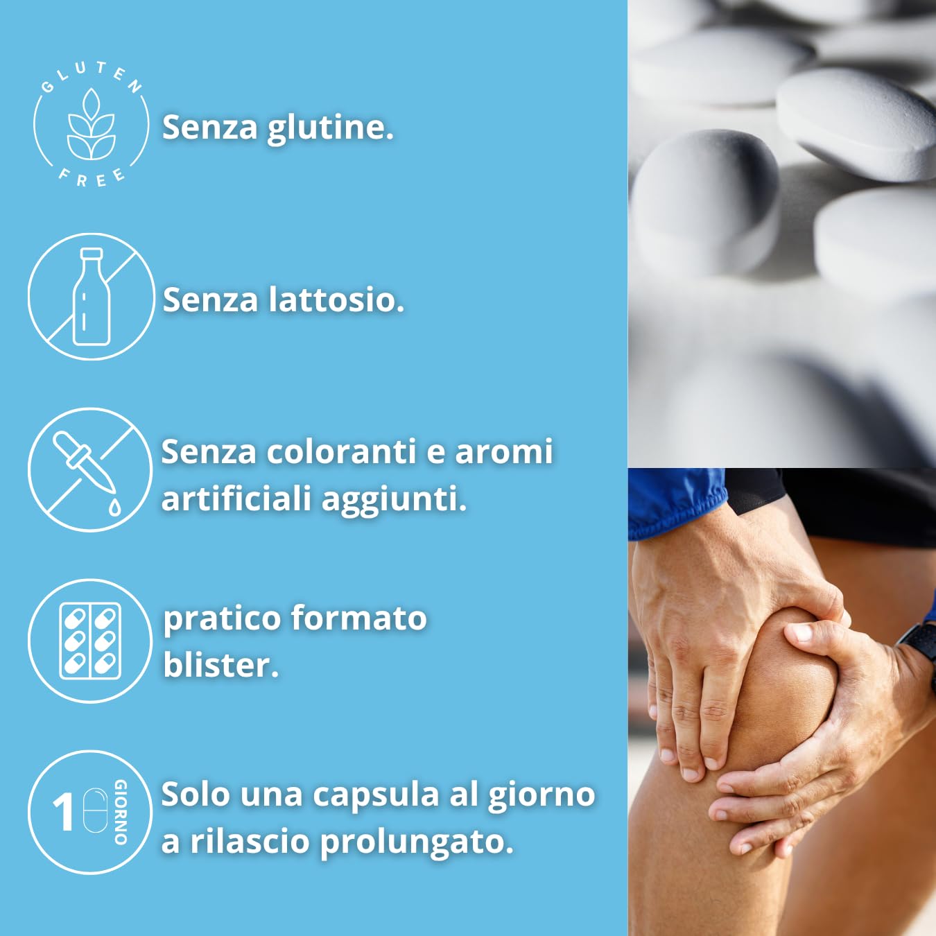 Osteoflex Integratore per Articolazioni e Cartilagine - A base di Glucosamina e Condroitina, 90 Compresse, HealthAid