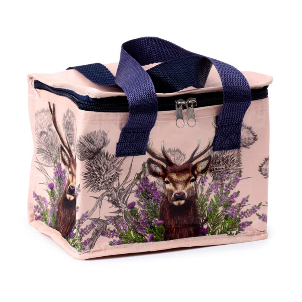 Puckator Cool Lunch Bag with Wild Stag Design Made Out of Recycled Plastic Bottles - Insulated Lunch Bag for Women Men Children - Lunch Box Bag for Work & School - Beach Picnic Accessories