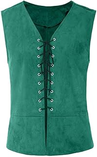 Duohropke Men's Tailcoat Steampunk Gothic Jacket Retro Victorian Cosplay Costume Tuxedo Jacket Uniform Medieval Clothing Vest Jacket Waistcoat Weapon Skirt