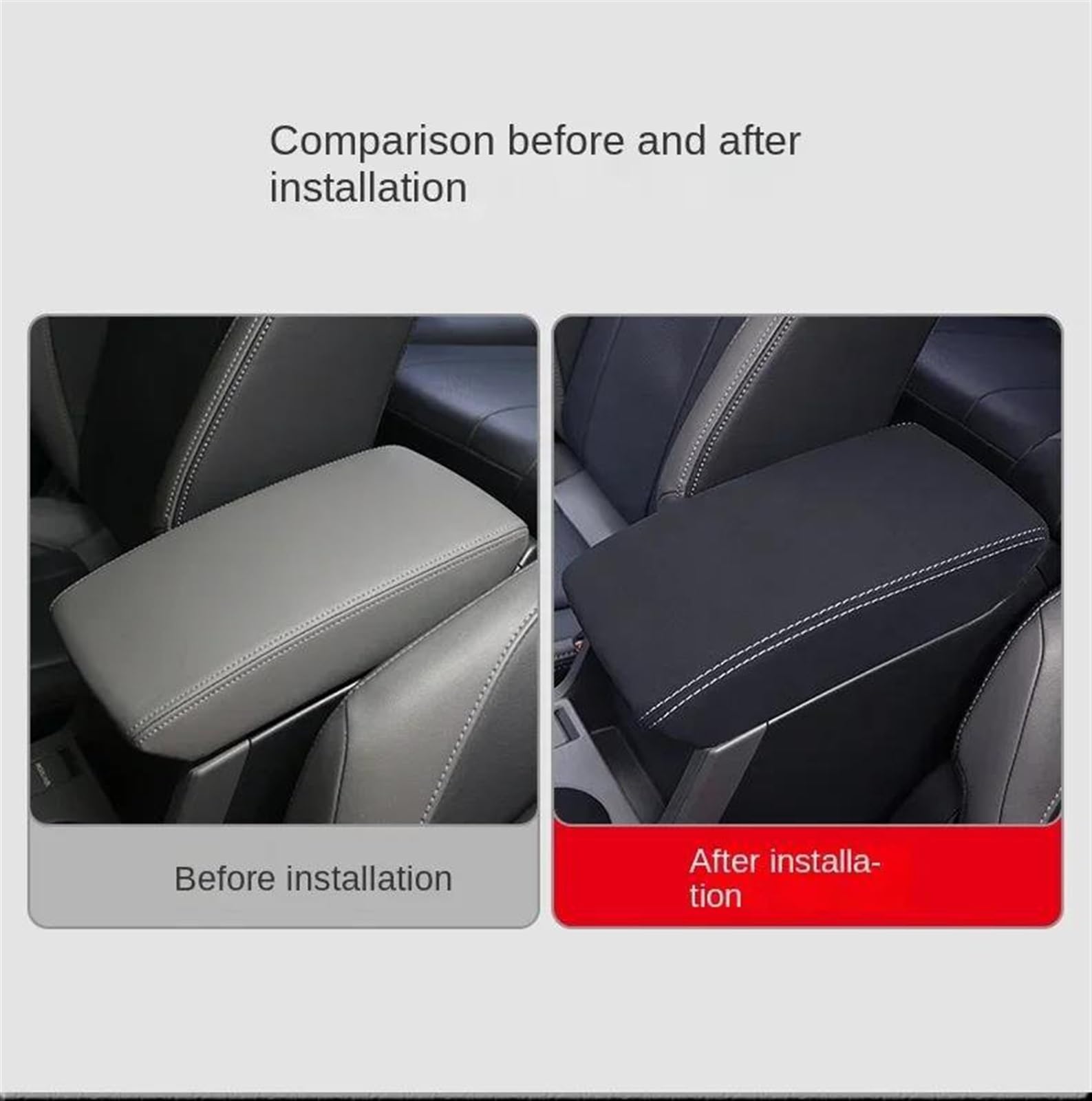 Copertura Bracciolo In Pelle Per Subaru Crosstrek/Impreza 2024 – Antigraffio, Cuciture Nere, Facile Installazione