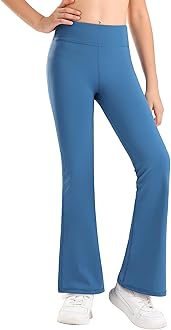 Stelle Girl's Flare Leggings High Waisted Yoga Pants Bootcut Dance Casual Pants Activewear Kids Bell Bottoms
