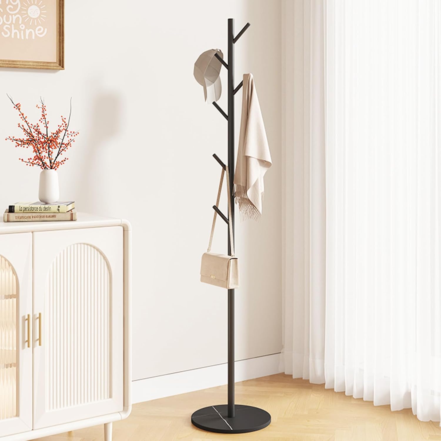 Coat rack freestanding Coat tree Marble base metal coat rack jacket coat bag perchero heavy duty coat rack Available for hall office entryway Gold coat rack