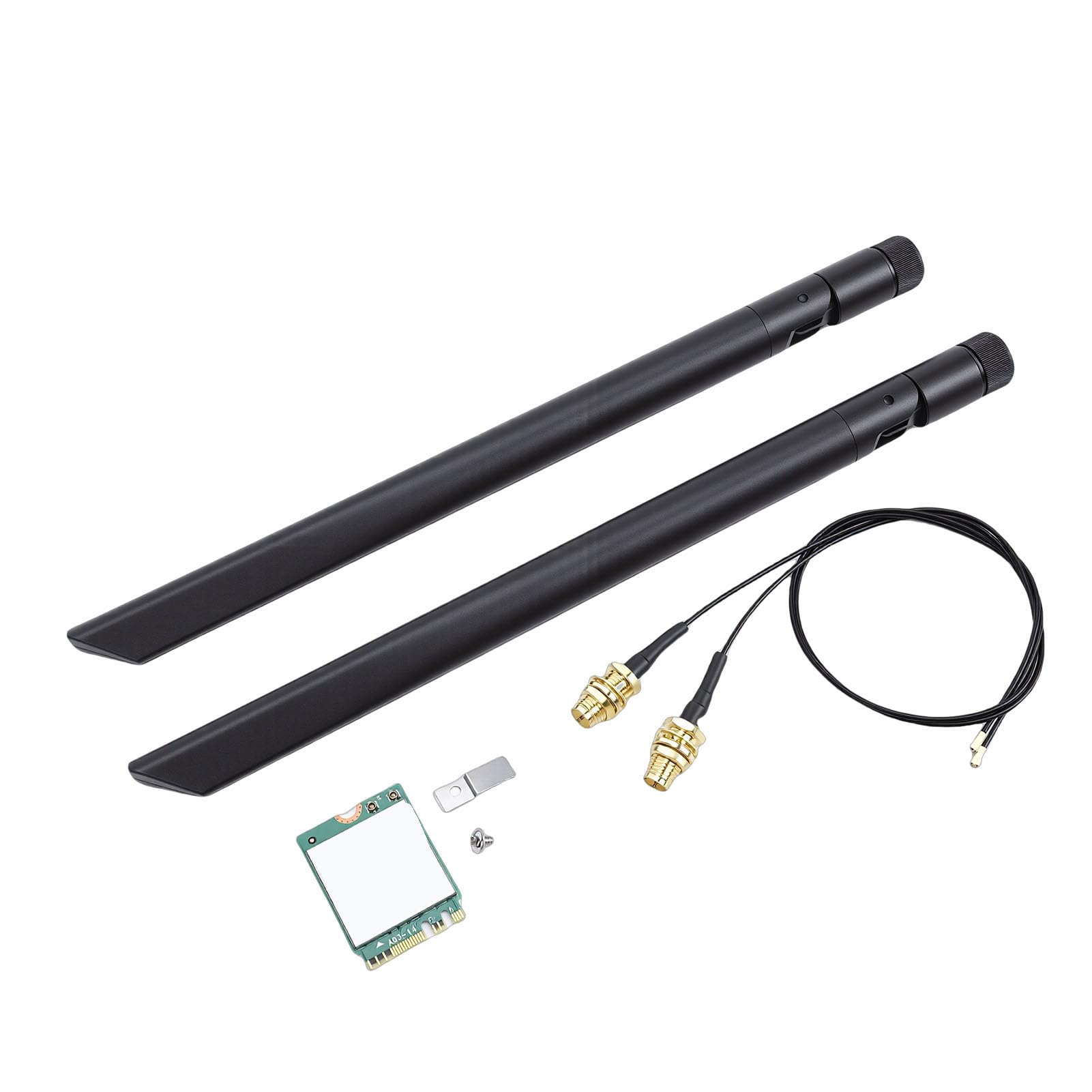 Naroote Scheda Wireless WiFi 6E M.2, Adattatore di Rete PC Bluetooth 5.3 Triple Band 2.4G 5G 6GHz, Supporto Adattatore Doppia Antenna 8db per 10 11