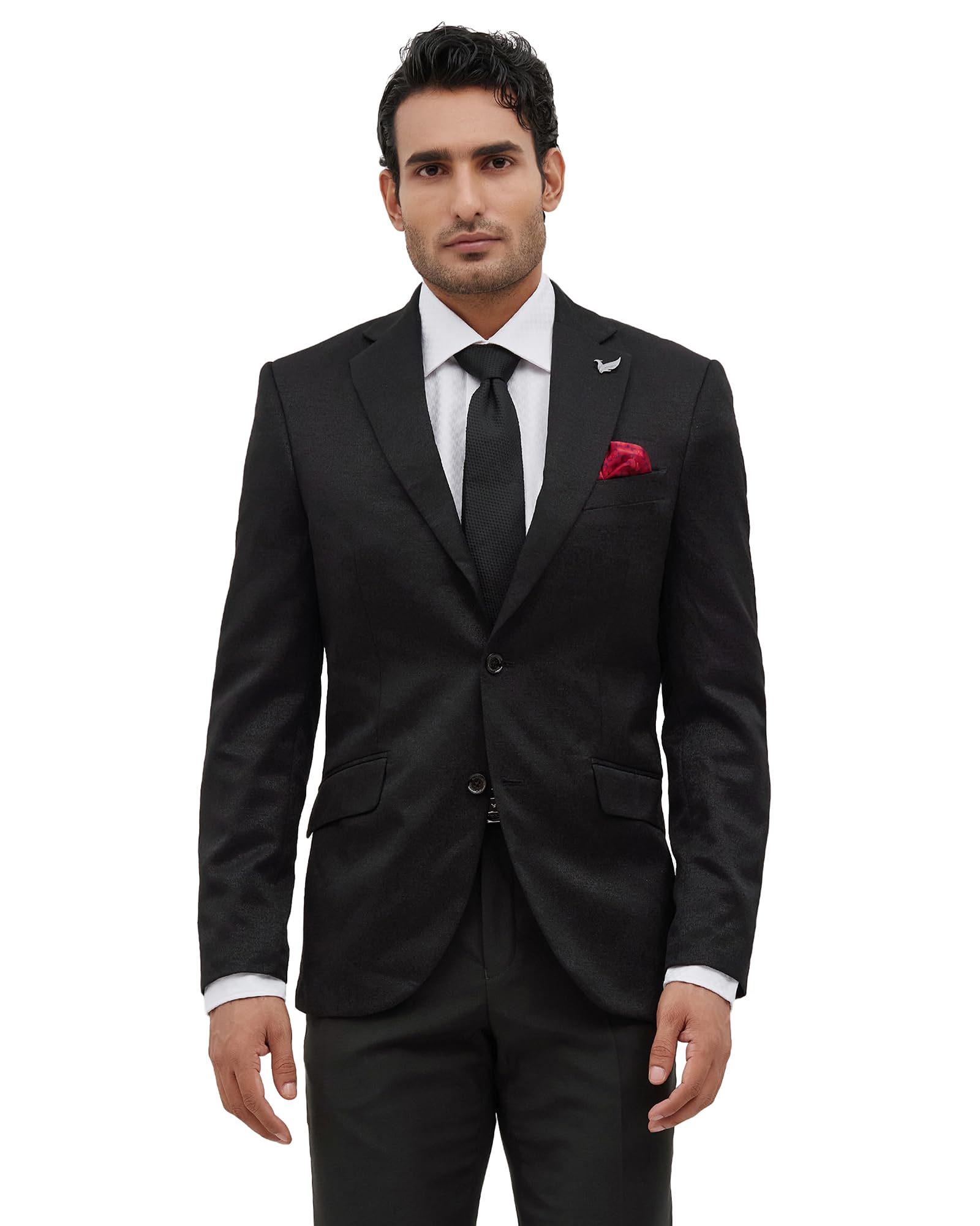 blackberrys Men Textured Slim Fit Blazer | Viscose Blend | Exquisite Craftsmanship & Rich Color-picture-40