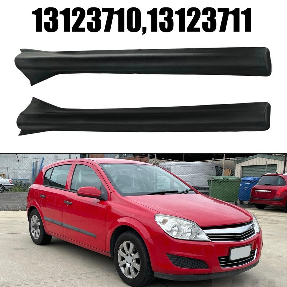 Set di coperture per montante B per auto, destro e sinistro, compatibile con Opel per Opel Astra H, striscia di tenuta per portiera in ABS nero, protezione esterna dell'auto