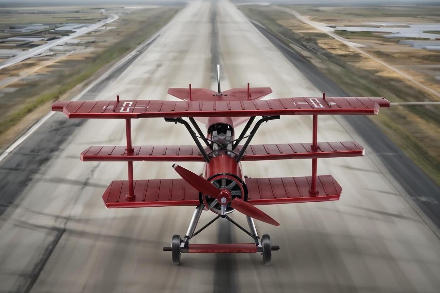 Piececool Puzzle en métal 3D Fokker Dr.I Triplane du Baron Rouge, Kits de Modèle pour Adultes à Construire, Acier Inoxydable 304, Assemblage requis, Pas de Colle Requise, Niveau de difficulté 2